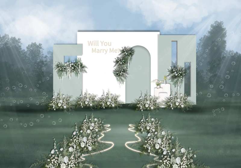 森系婚礼活动美陈-采灵感-cailinggan.com