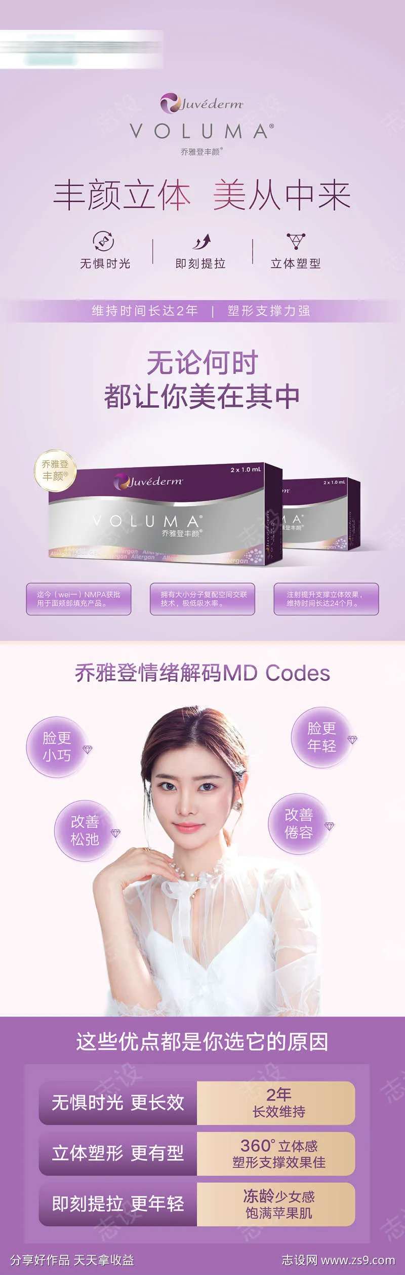 医美乔雅登丰颜玻尿酸海报-采灵感-cailinggan.com