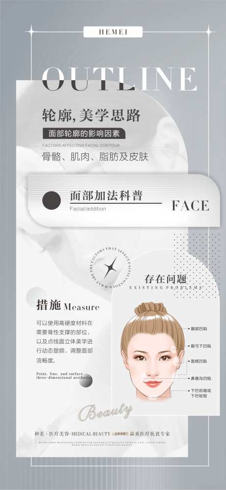美学思路面部加法海报-采灵感-https://www.cailinggan.com/