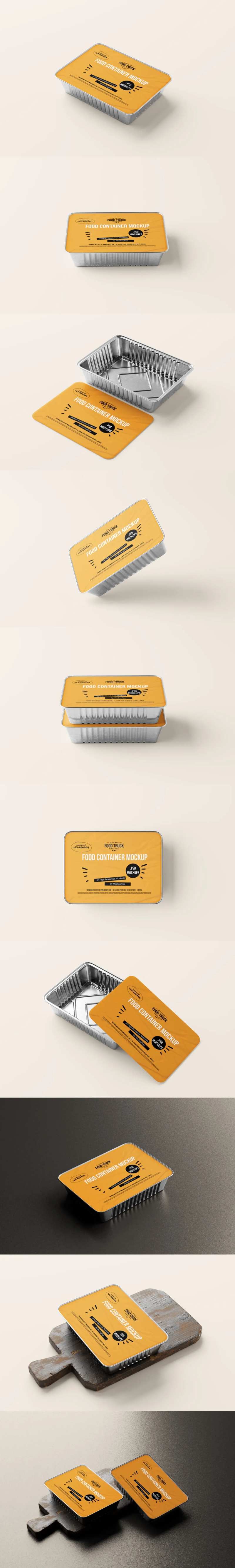 外卖配送食品铝制包装样机-采灵感-cailinggan.com