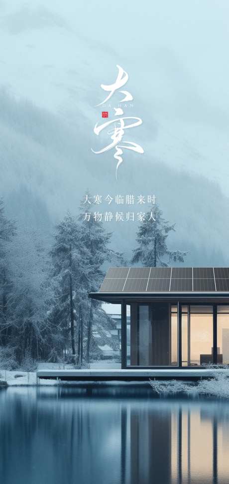 冬日大寒节气海报-采灵感-https://www.cailinggan.com/