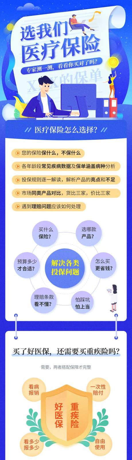 蓝色医疗保险宣传知识介绍-采灵感-https://www.cailinggan.com/