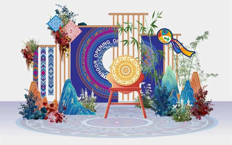 壮族三月三氛围美陈-采灵感-cailinggan.com