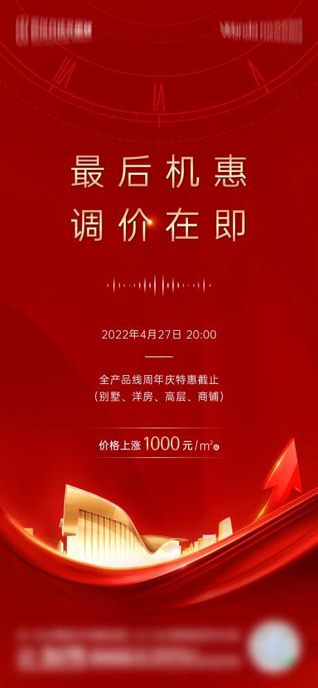 地产价格上涨海报-采灵感-https://www.cailinggan.com/