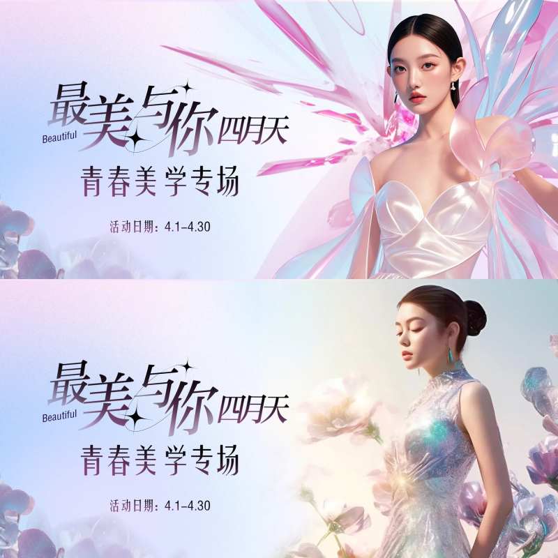 医美四月活动海报-采灵感-cailinggan.com