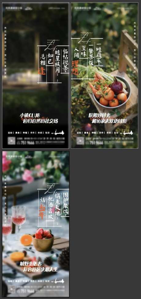 庭院生活价值点海报-采灵感-https://www.cailinggan.com/