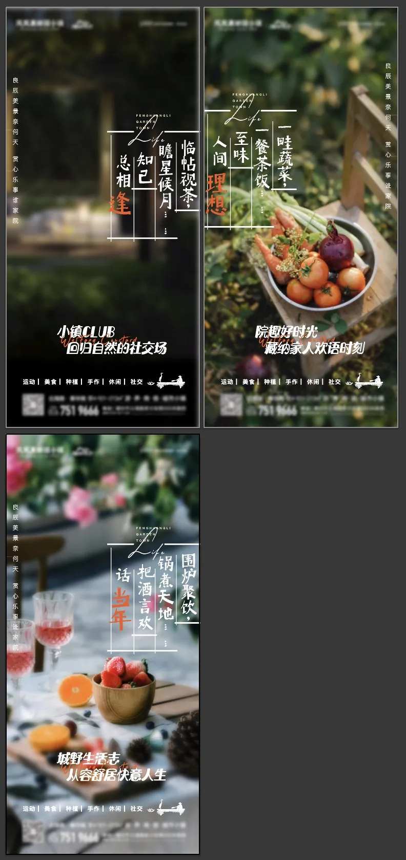 庭院生活价值点海报-采灵感-cailinggan.com