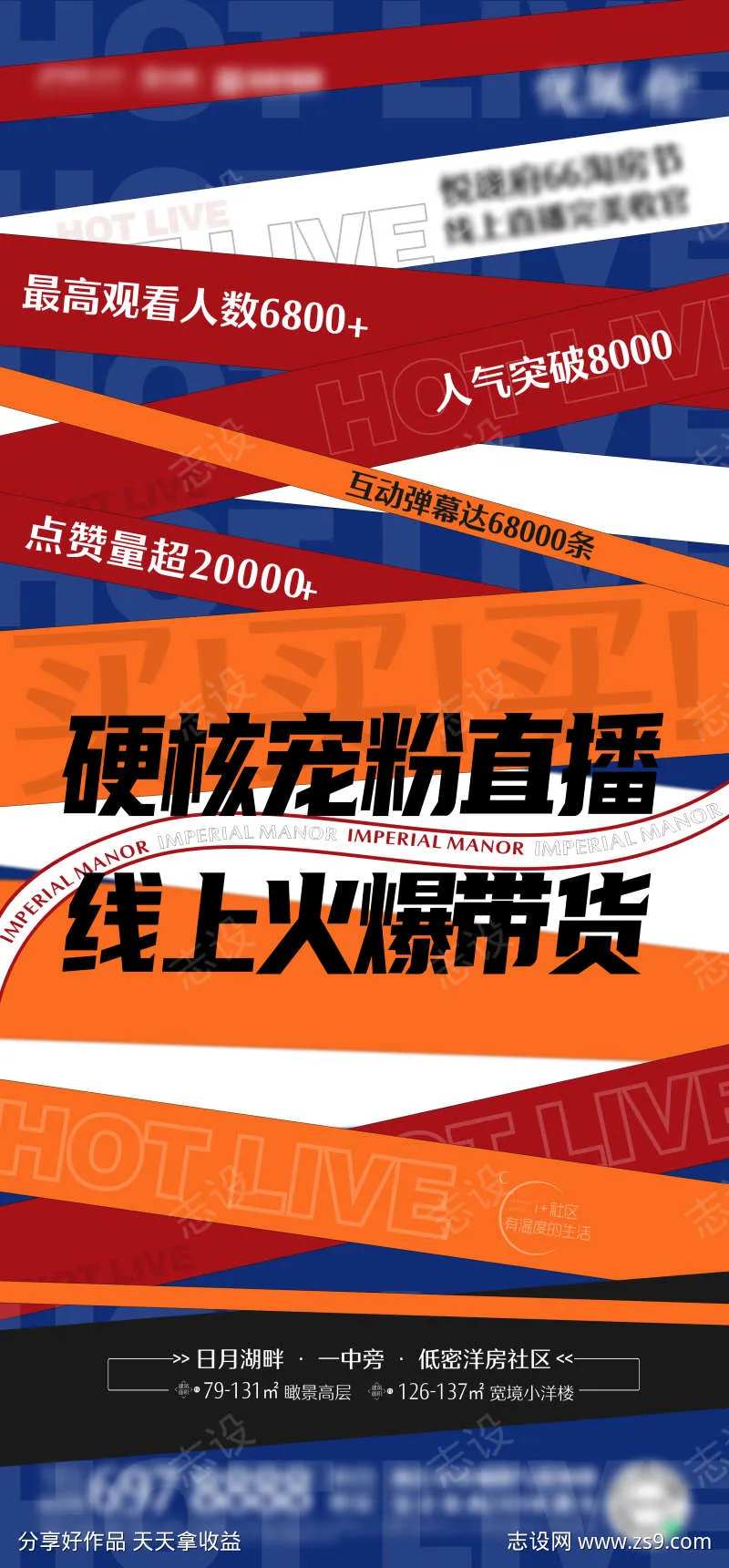 地产直播数据海报-采灵感-cailinggan.com