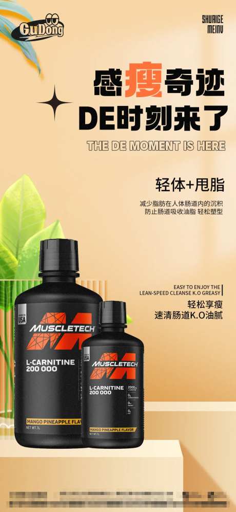 左旋减脂海报-采灵感-https://www.cailinggan.com/