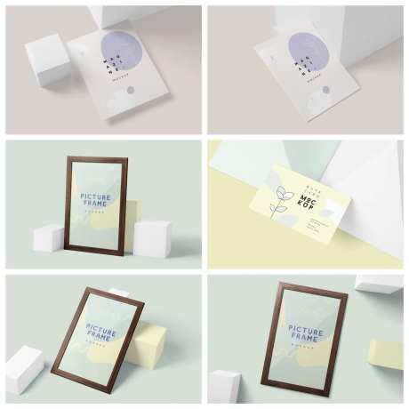 画框相框册子宣传册样机-采灵感-https://www.cailinggan.com/