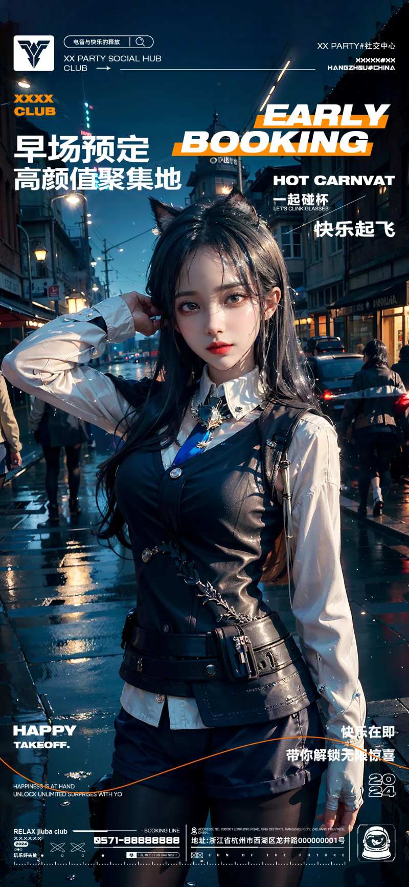 酒吧预订订台宣传海报-采灵感-cailinggan.com