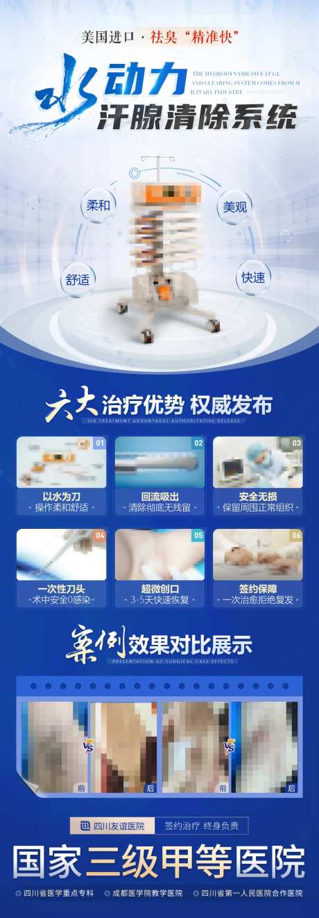 腋臭治疗技术仪器介绍医疗长图海报-采灵感-https://www.cailinggan.com/
