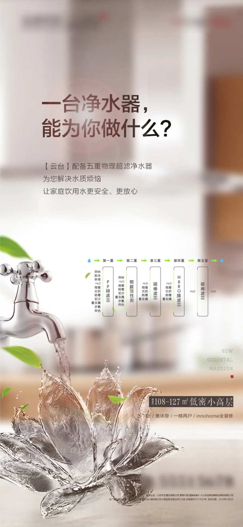 房地产装修细节五重超滤净水器海报-采灵感-cailinggan.com