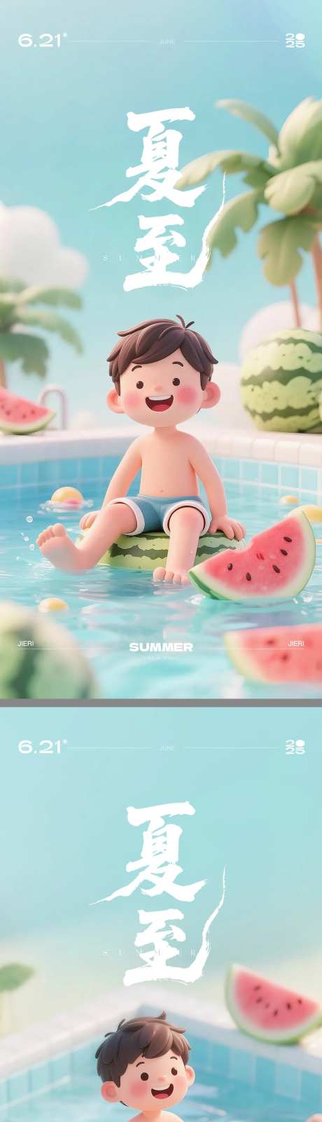 夏至C4D系列海报-采灵感-https://www.cailinggan.com/