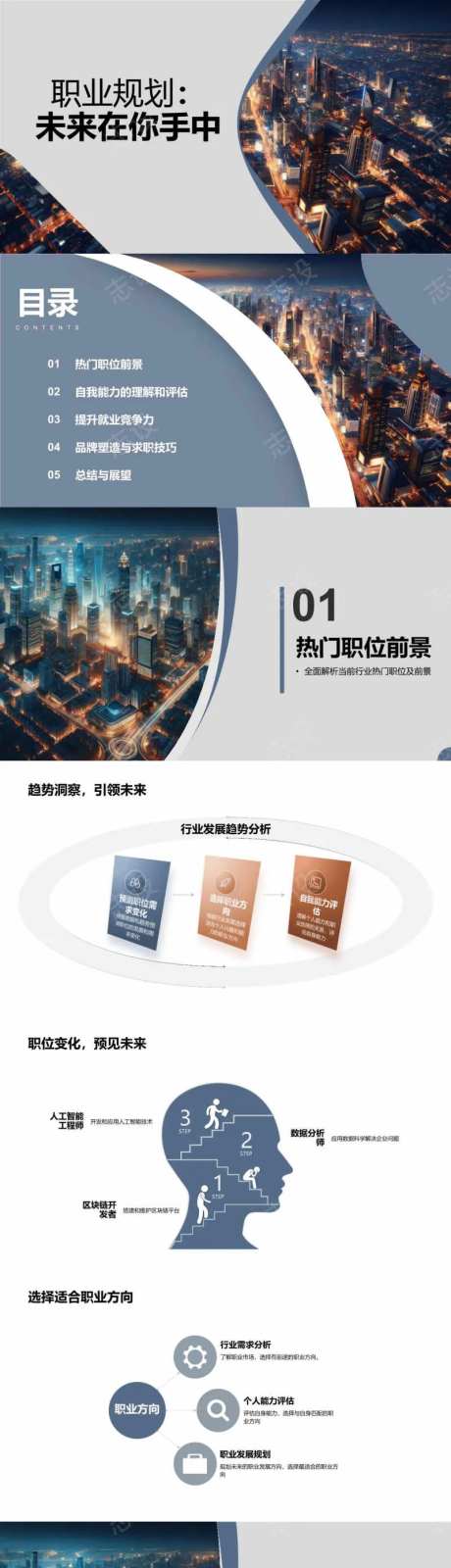 个人职业规划PPT-采灵感-https://www.cailinggan.com/