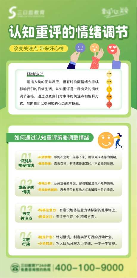 职场情绪调节小贴士海报-采灵感-https://www.cailinggan.com/