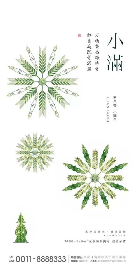 小满简约节气海报                                                                                                                                                                                                -采灵感-https://www.cailinggan.com/