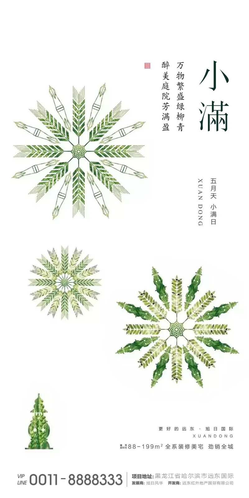 小满简约节气海报                                                                                                                                                                                                -采灵感-cailinggan.com