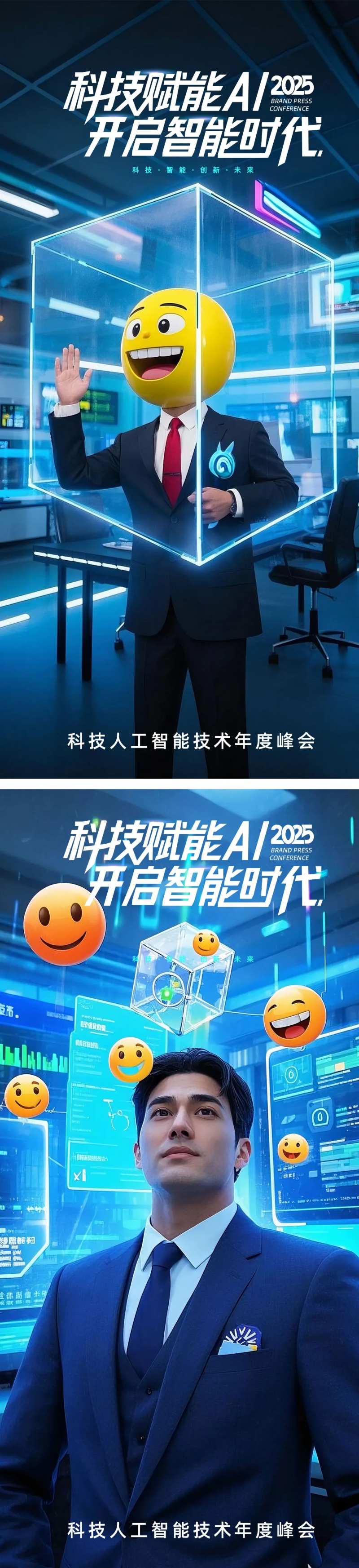 AI科技商务海报-采灵感-cailinggan.com