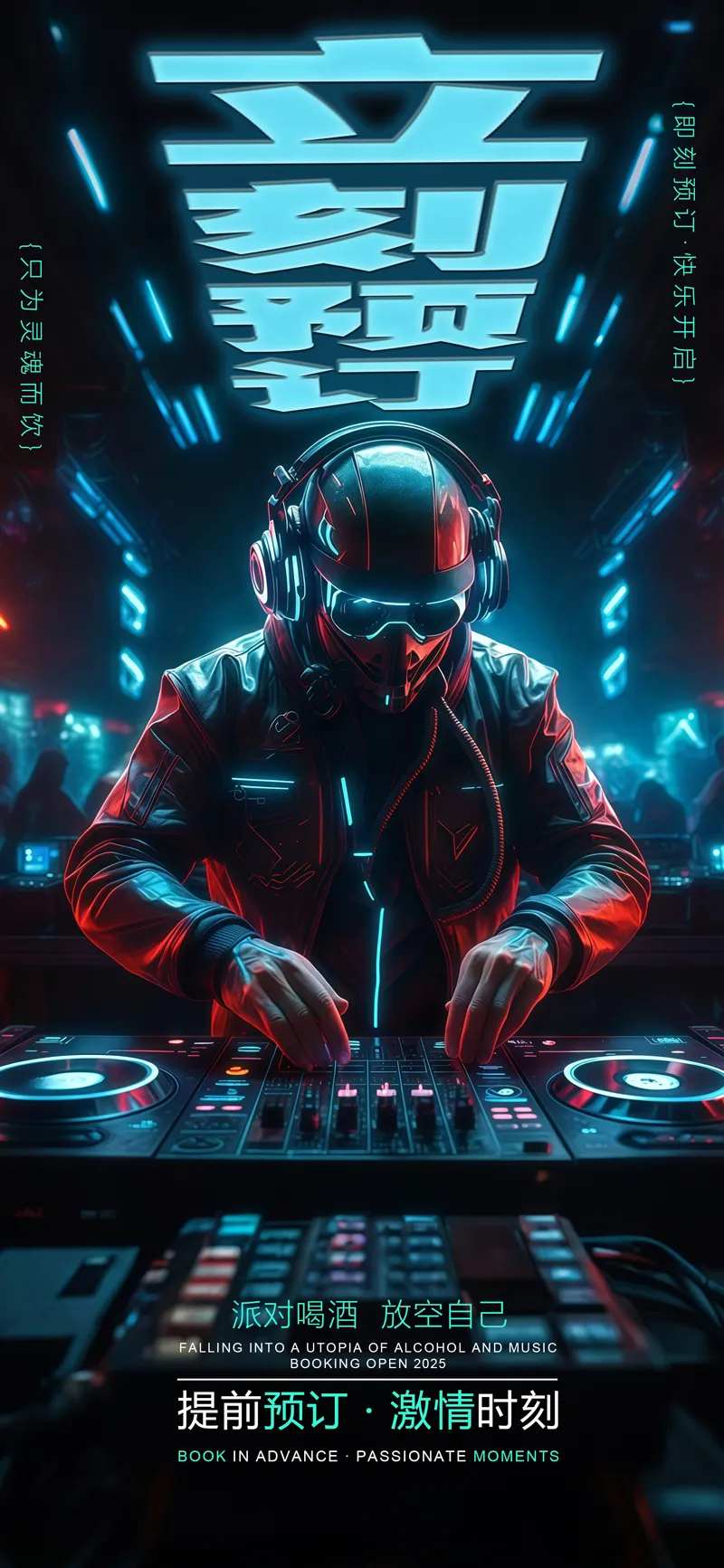 酒吧打碟预订海报-采灵感-cailinggan.com