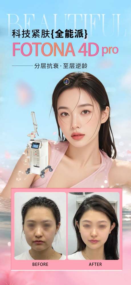 医美fotona4D案例海报-采灵感-https://www.cailinggan.com/