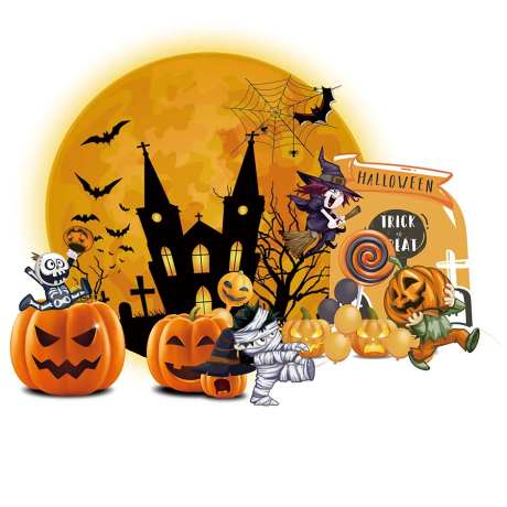 万圣地贴设计-采灵感-https://www.cailinggan.com/