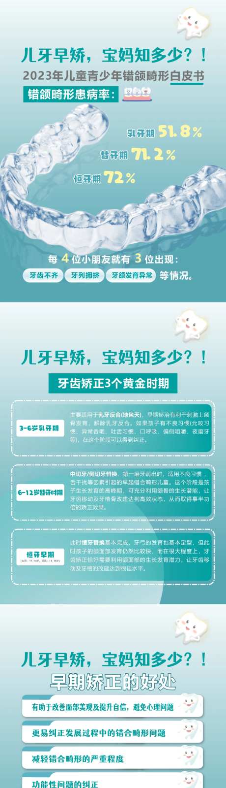 儿牙早矫宣传海报-采灵感-https://www.cailinggan.com/