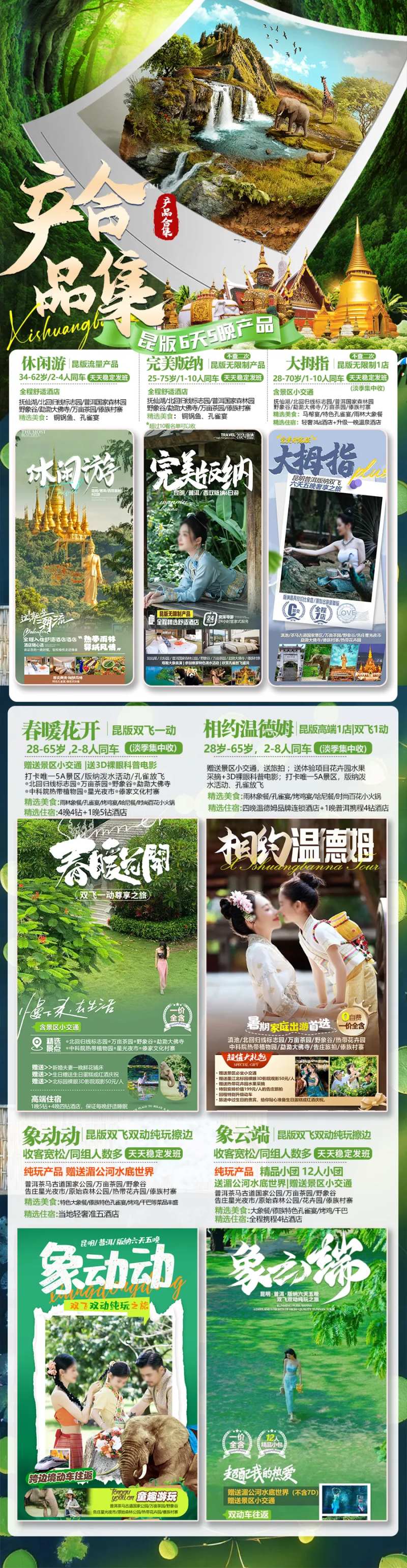 西双版纳宣传系列海报-采灵感-cailinggan.com