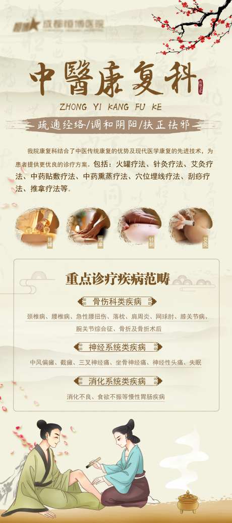 中医康复科科普展架-采灵感-https://www.cailinggan.com/