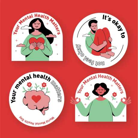 卡通爱心插画拍照手举牌贴纸鼠标垫-采灵感-https://www.cailinggan.com/