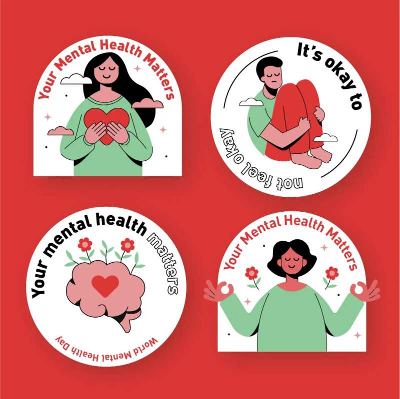 卡通爱心插画拍照手举牌贴纸鼠标垫-采灵感-cailinggan.com