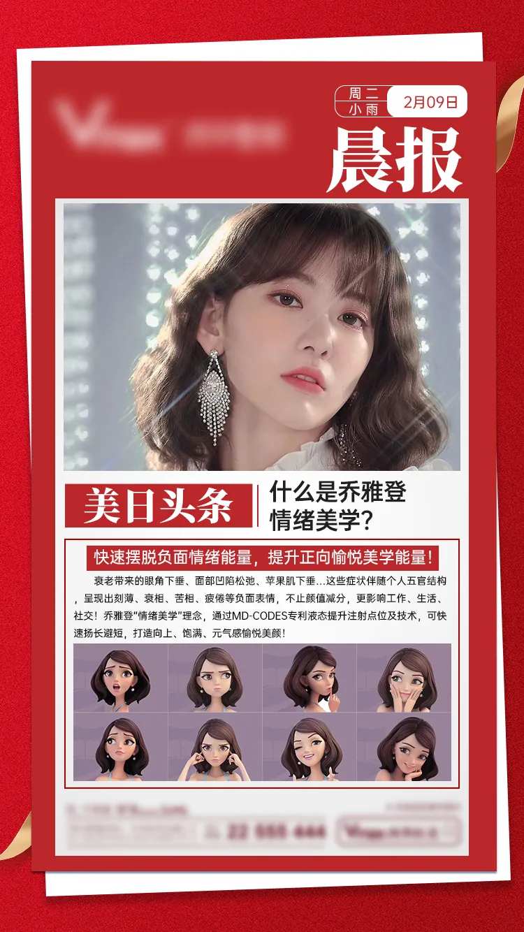 医美早安晨报简约海报-采灵感-cailinggan.com