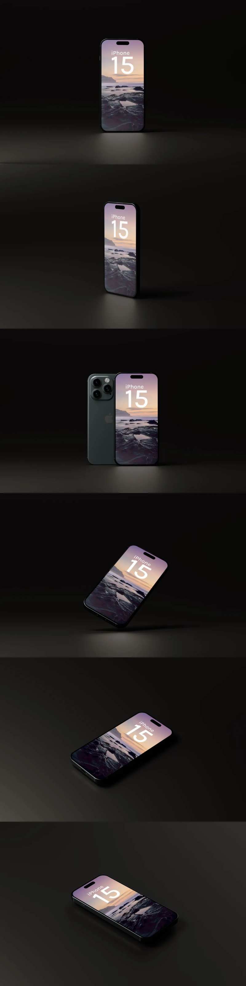 优雅暗黑iPhone15样机-采灵感-cailinggan.com