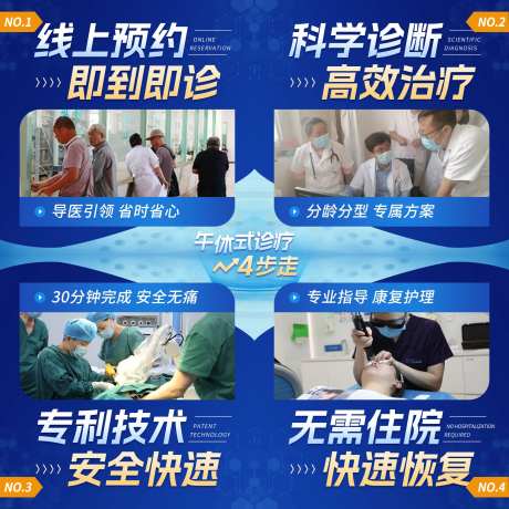 医疗蓝色四宫格-采灵感-cailinggan.com