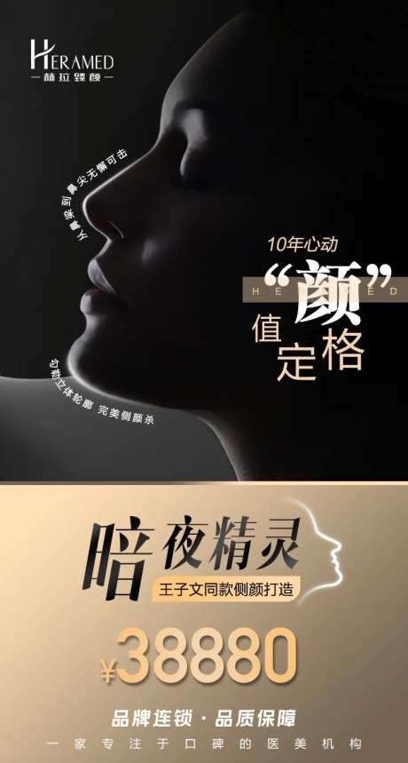医美暗夜精灵海报-采灵感-https://www.cailinggan.com/