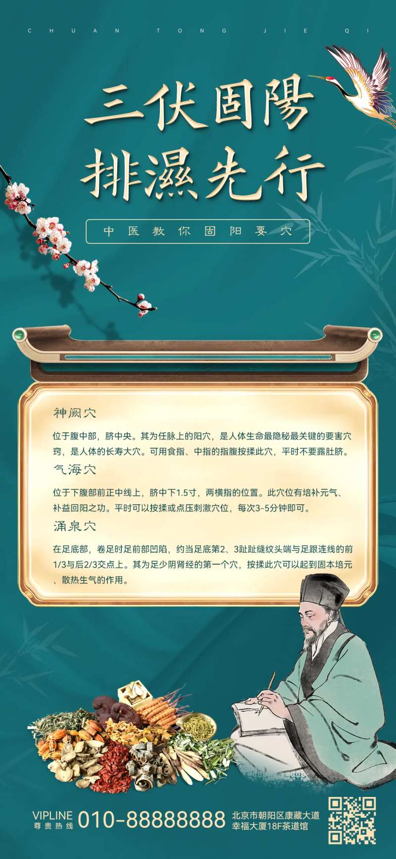 三伏天养生海报-采灵感-cailinggan.com