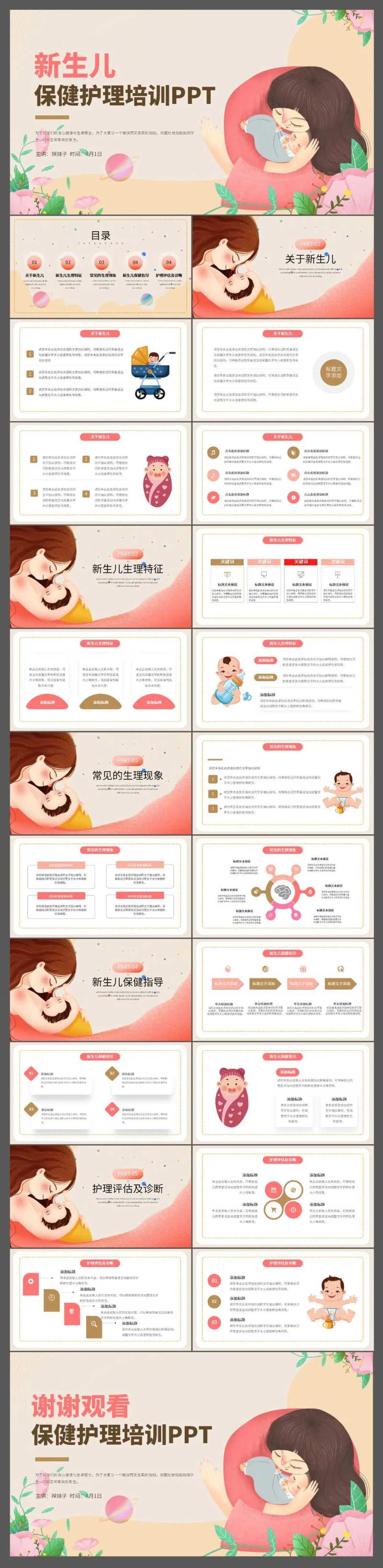 新生儿保健护理培训PPT-采灵感-cailinggan.com