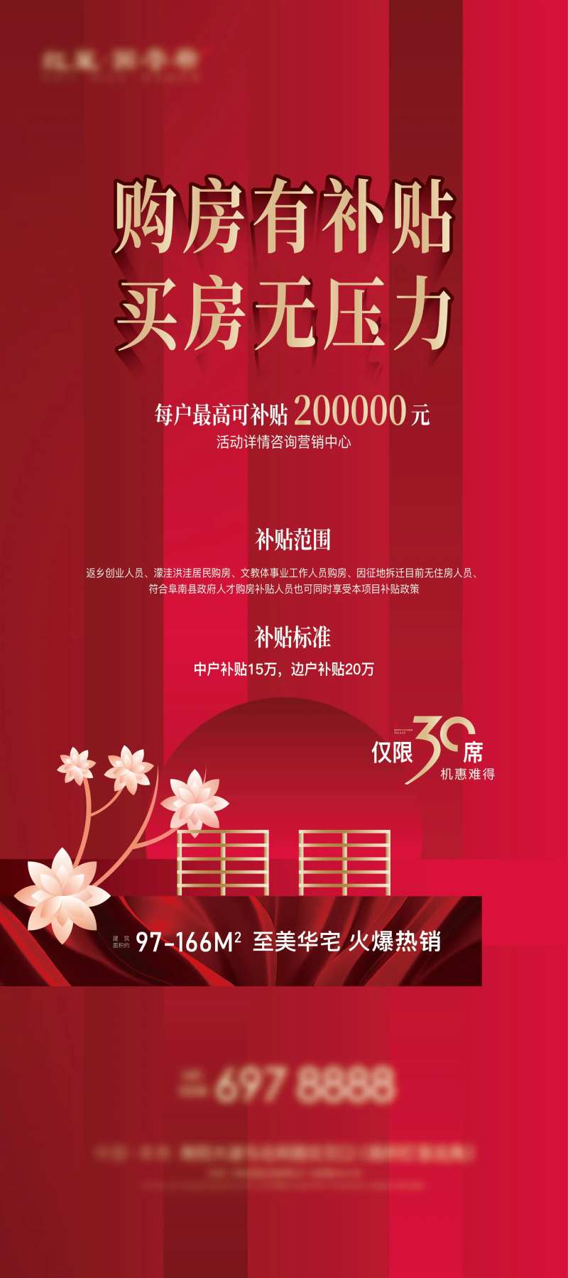 地产购房补贴展架-采灵感-cailinggan.com