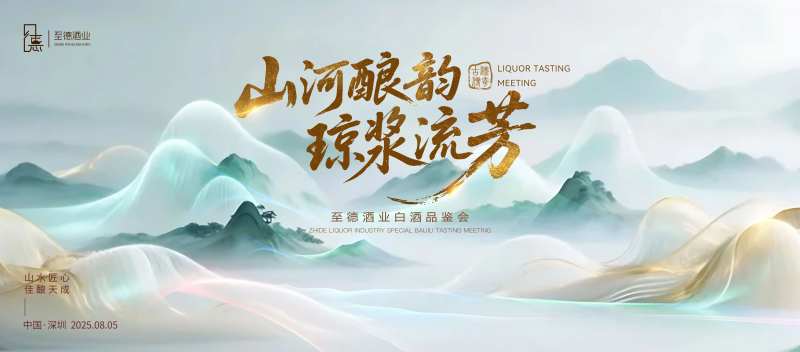 白酒品鉴会背景板-采灵感-cailinggan.com