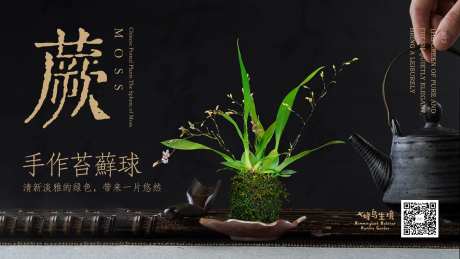 自然美学手作苔藓球海报-采灵感-https://www.cailinggan.com/