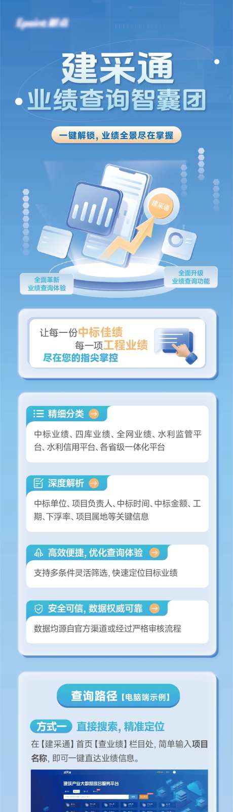 企业业绩查询科技手机长图海报-采灵感-https://www.cailinggan.com/