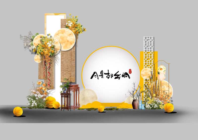 商业中秋美陈dp点-采灵感-cailinggan.com