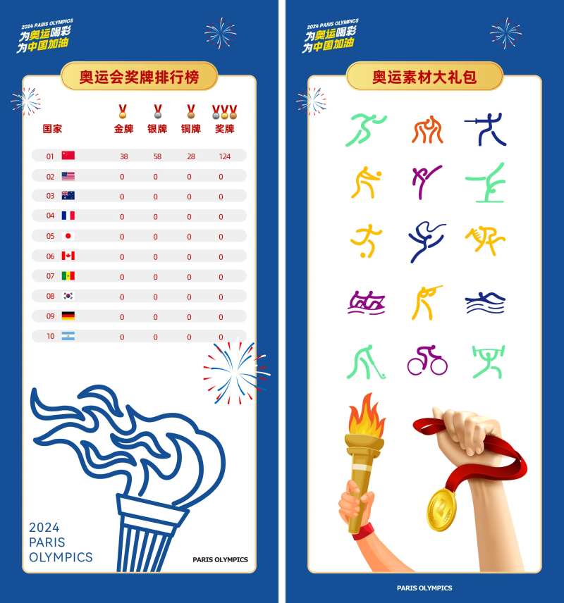 巴奥运会奖牌宣传系列海报-采灵感-cailinggan.com