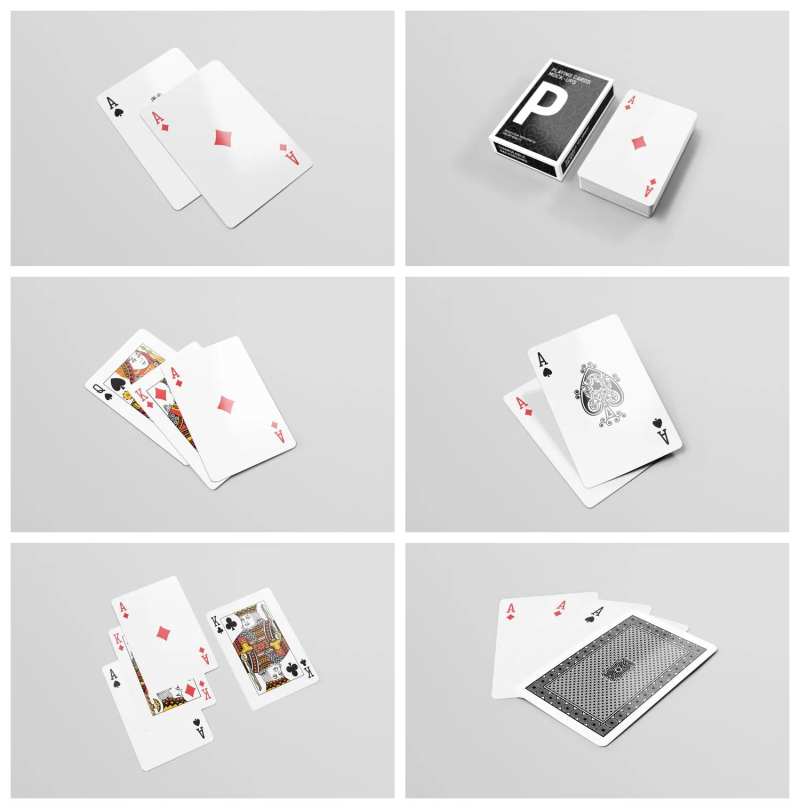 塔罗牌扑克牌卡片样机-采灵感-cailinggan.com