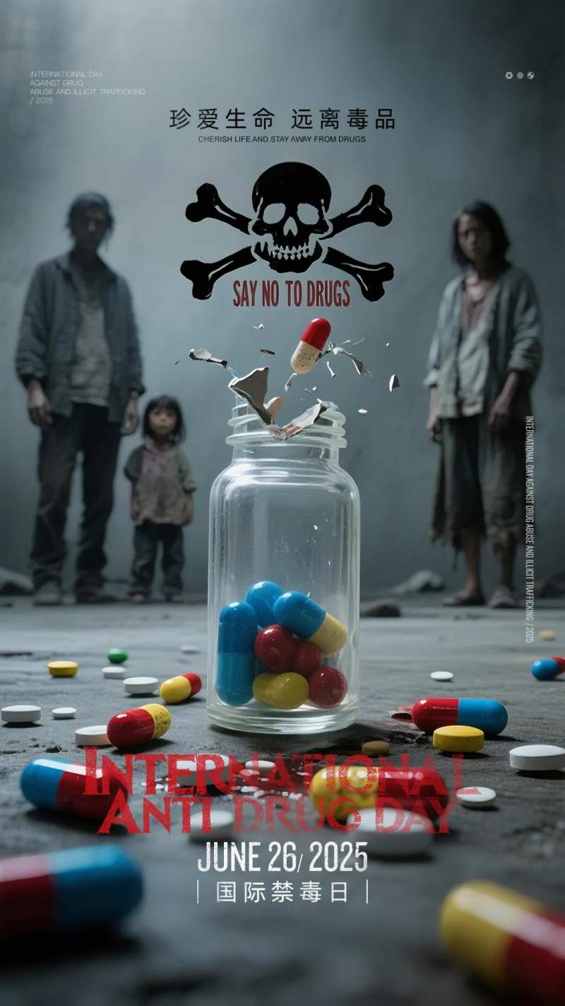 国际禁毒日海报-采灵感-cailinggan.com