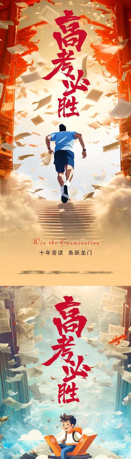 高考加油助威海报-采灵感-https://www.cailinggan.com/