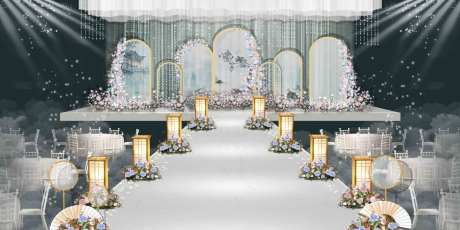新中式婚礼效果图舞台-采灵感-https://www.cailinggan.com/