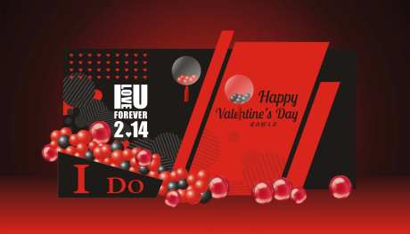 情人节生日宴求婚订婚场景布置-采灵感-https://www.cailinggan.com/