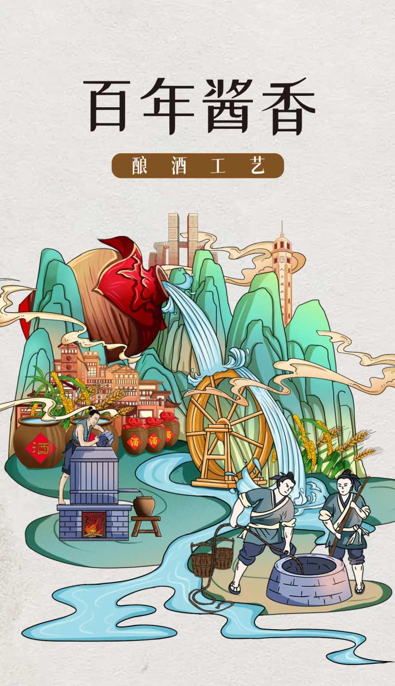 酿酒工艺海报-采灵感-cailinggan.com