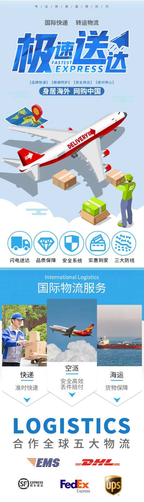 国际快递速运物流服务详情长图-采灵感-https://www.cailinggan.com/